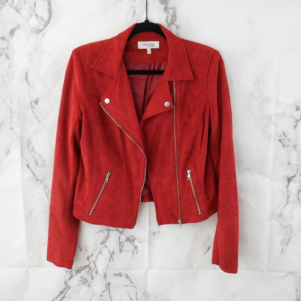 Women's Rust Red Suede Jacket